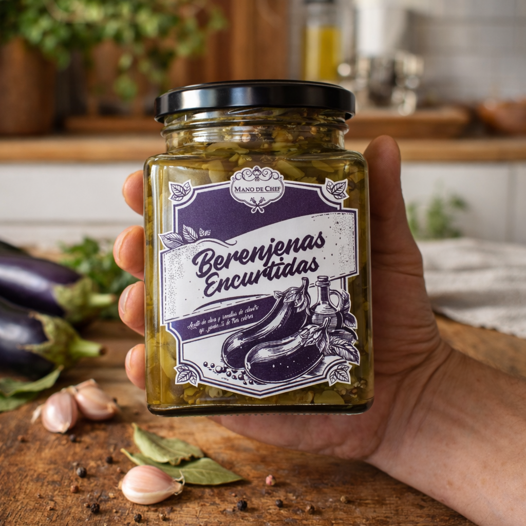 Berenjenas Encurtidas - Mano de Chef